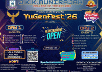 YUGENFEST 2K26 Technical Cultural and Sports Fest Poster